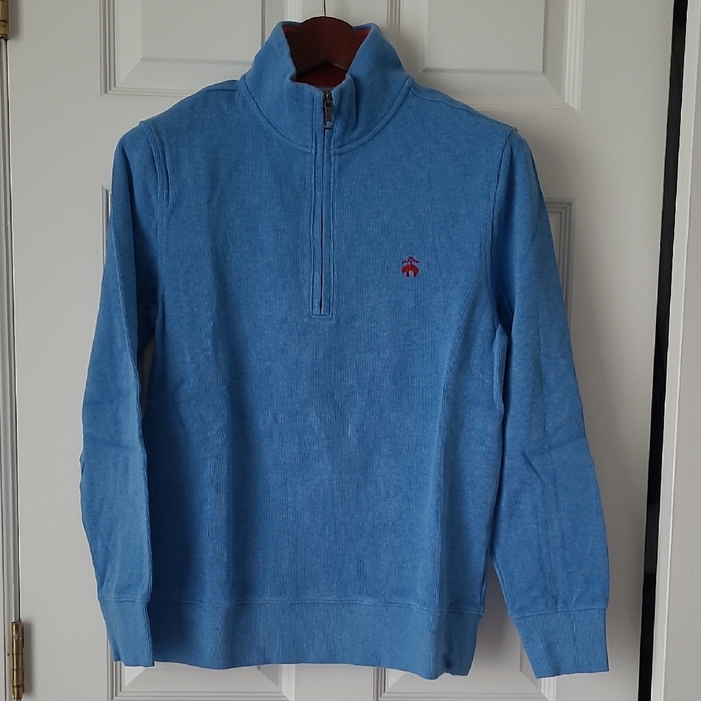 Brooks Brothers Light Blue Zip-Up Sweater